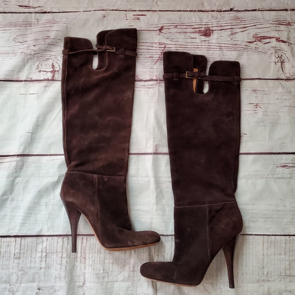 Joan & David Dameranda Suede Knee High Boots 8.5 - Picture 1 of 5